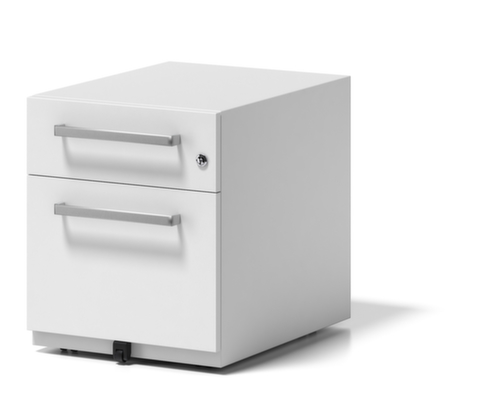 Bisley Rollcontainer Note mit HR-Auszug, 1 Schublade(n), verkehrsweiß/verkehrsweiß
