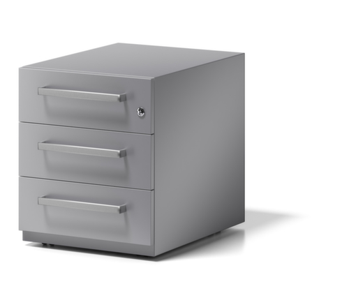 Bisley Rollcontainer Note, 3 Schublade(n), silber/silber