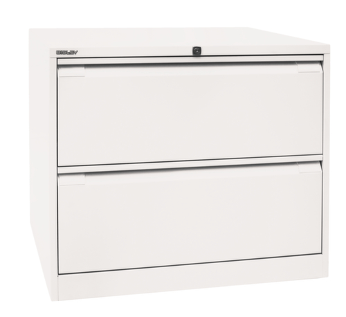 Bisley Hängeregistraturschrank, 2 Auszüge, verkehrsweiß/verkehrsweiß