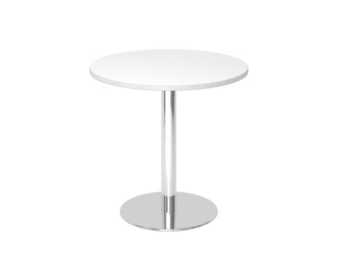 Besprechungstisch, Ø 800 mm, Platte weiß