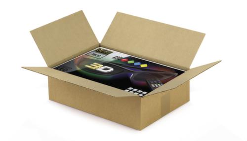 Flacher Wellpapp-Faltkarton, 1-wellig, 500 x 500 x 200 mm