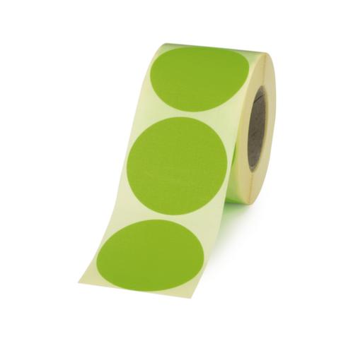 Permanent klebende Markierungspunkte neonfarbend, grün