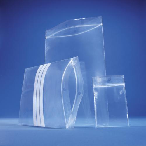 Druckverschlussbeutel mit Beschriftungszeilen, 50 µm, Länge x Breite 320 x 230 mm