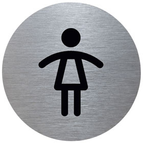 Rundes Türschild Tello, "WC Damen"
