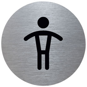 Rundes Türschild Tello, "WC Herren"