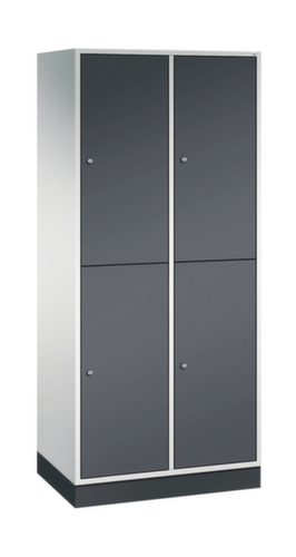 C+P Doppelstöckiger Großraum-Garderobenschrank Intro, Abteilbreite 360 mm