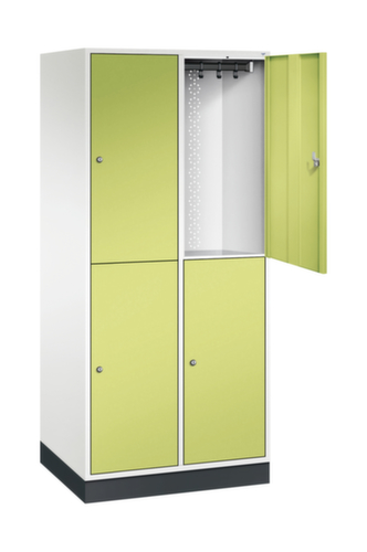 C+P Doppelstöckiger Großraum-Garderobenschrank Intro, Abteilbreite 360 mm