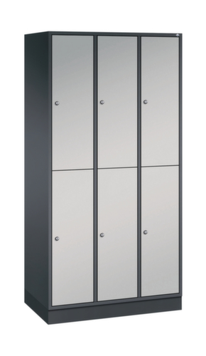 C+P Doppelstöckiger Garderobenschrank Intro, Abteilbreite 260 mm
