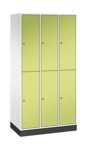 C+P Doppelstöckiger Garderobenschrank Intro, Abteilbreite 260 mm