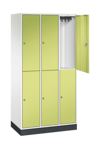 C+P Doppelstöckiger Garderobenschrank Intro, Abteilbreite 260 mm