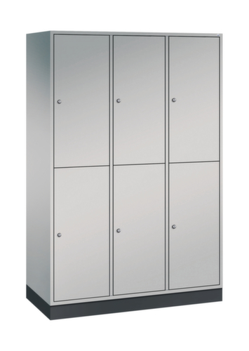 C+P Doppelstöckiger Großraum-Garderobenschrank Intro, Abteilbreite 360 mm