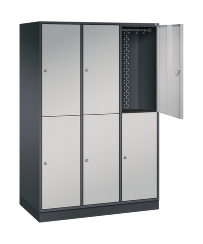 C+P Doppelstöckiger Großraum-Garderobenschrank Intro, Abteilbreite 360 mm