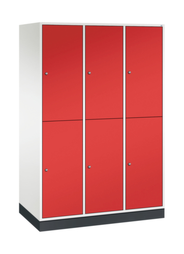 C+P Doppelstöckiger Großraum-Garderobenschrank Intro, Abteilbreite 360 mm