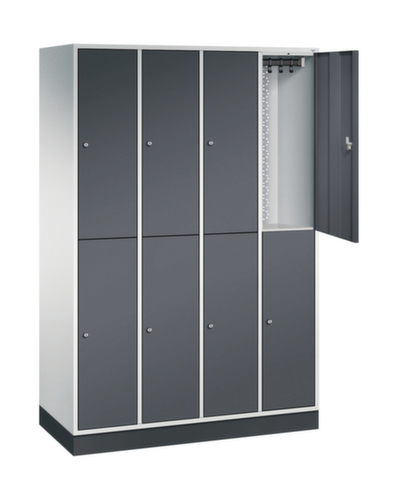 C+P Doppelstöckiger Garderobenschrank Intro, Abteilbreite 260 mm