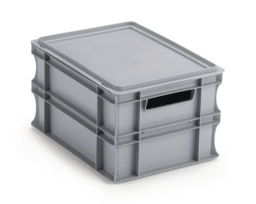 Euronorm-Stapelbehälter markenunabhängig kombinierbar, grau, Inhalt 20 l
