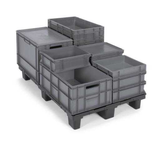 Euronorm-Stapelbehälter markenunabhängig kombinierbar, grau, Inhalt 47 l