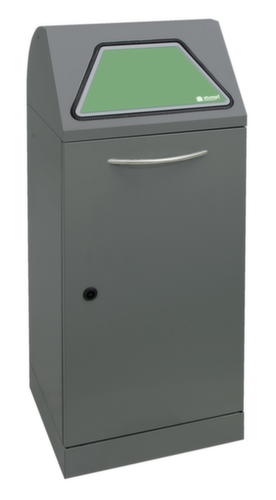 stumpf Wertstoffbehälter Modul-Vario 75 anthrazit + Einwurfklappe selbstschließend, 75 l, graualuminium, Deckel graualuminium