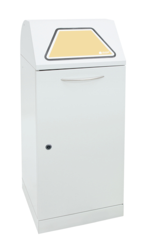 stumpf Nicht brennbarer Wertstoffbehälter Modul-Vario 120 mit selbstschließender Einwurfklappe, 120 l, lichtgrau, Deckel lichtgrau