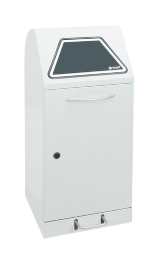 stumpf Nicht brennbarer Wertstoffbehälter Modul-Vario 60 mit selbstschließender Einwurfklappe, 60 l, lichtgrau, Deckel lichtgrau