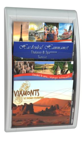 Paperflow Wandprospekthalter Quick Fit, 4 Ablagen, Gestell alusilber