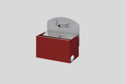 Wandascher mit Rückwandschild, rot