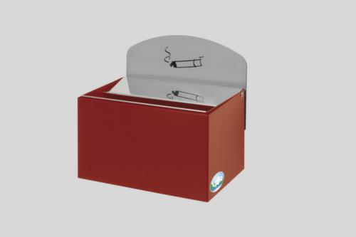 Wandascher mit Rückwandschild, rot