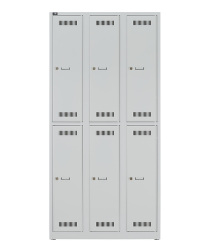 Bisley Doppelstöckiger Garderobenschrank Light, Abteilbreite 300 mm