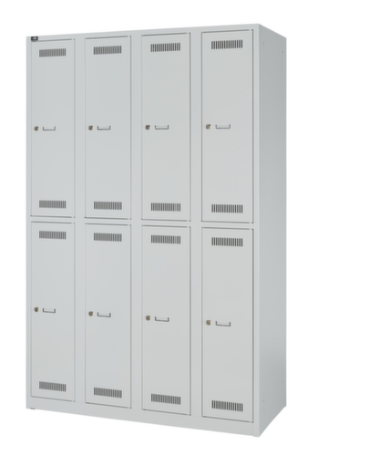 Bisley Doppelstöckiger Garderobenschrank Light, Abteilbreite 300 mm