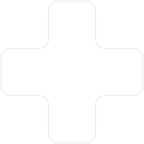 EICHNER Klebesymbol, Plus, weiß