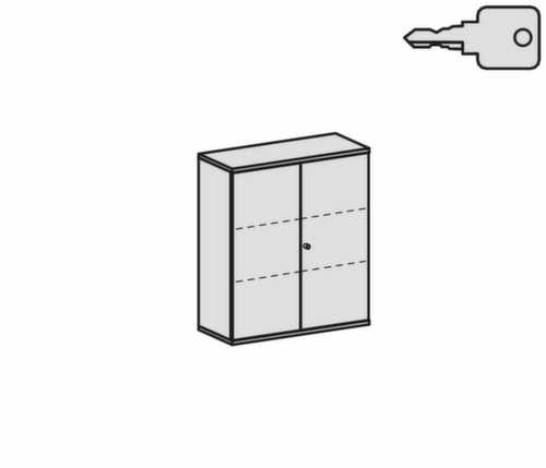 Gera Flügeltürenschrank Pro, 3 Ordnerhöhen