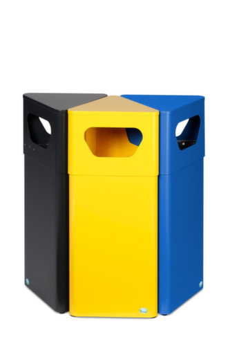 VAR dreieckiger Wertstoffbehälter DE 41, 32 l, RAL1023 Verkehrsgelb