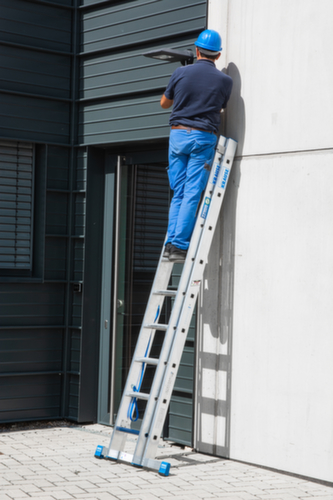 Krause Mehrzweckleiter STABILO® Professional +S mit Sprossen und Stufen, 2 x 9 rutschsicher profilierte Sprossen und Stufen