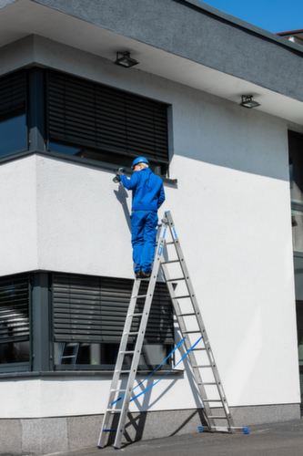 Krause Mehrzweckleiter STABILO® Professional +S mit Sprossen und Stufen, 2 x 12 rutschsicher profilierte Sprossen und Stufen