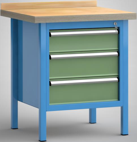 KLW Lutz Werkbank mit Multiplexplatte, 3 Schubladen