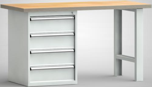 KLW Lutz Werkbank mit Multiplexplatte, 4 Schubladen