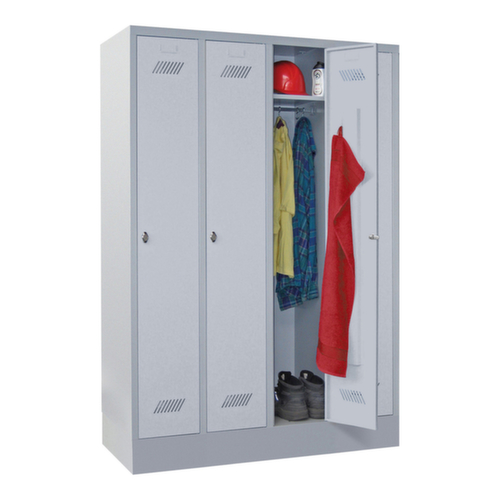 PAVOY Garderobenschrank Basis mit 4 Abteilen, Abteilbreite 300 mm