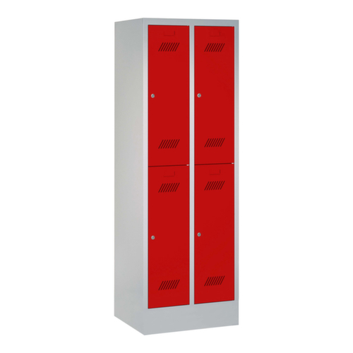 PAVOY Doppelstöckiger Garderobenschrank Basis mit 2x2 Abteilen, Abteilbreite 300 mm