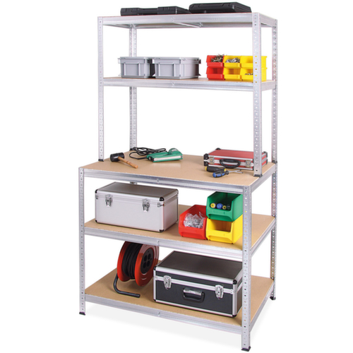 Montagetisch mit Ablageböden