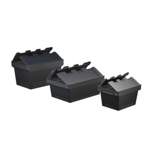 BITO Mehrwegbehälter BITOBOX MB verplombbar, Inhalt 18 l, Klappdeckel