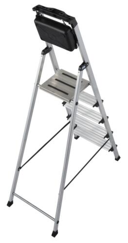 Krause Stufenstehleiter  Monto® Secury® mit Antirutschauflagen, 5 rutschhemmend profilierte Stufen