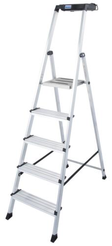 Krause Stufenstehleiter  Monto® Secury® mit Antirutschauflagen, 5 rutschhemmend profilierte Stufen