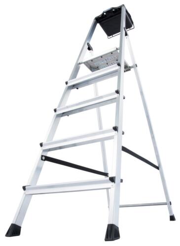 Krause Stufenstehleiter  Monto® Secury® mit Antirutschauflagen, 5 rutschhemmend profilierte Stufen