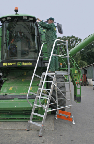 Krause Fahrbare Plattformleiter STABILO® Professional Vario kompakt, 7 Riffelblechstufe(n)