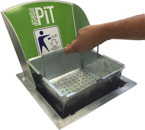 Bodenaschenbecher DropPit Classic mit Rückwandschild