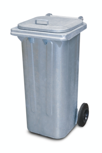 Stahlblech-Abfalltonne für öldicht und brandgeschützt, 120 l