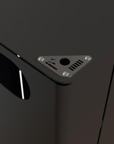 Kombiascher mit Schutzdach, RAL7016 Anthrazitgrau