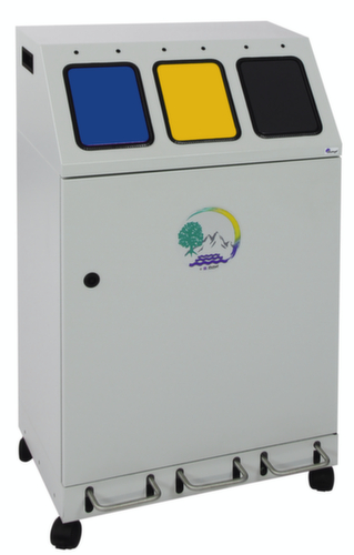 stumpf Kompakte Wertstoffsammelstation Triplex, 3 x 30 l