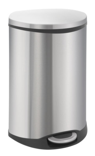 Muschelförmiger Edelstahl-Tretabfallbehälter EKO Shell, 50 l