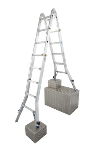 Krause Vierteilige Mehrzweck-Teleskopleiter STABILO® Professional, 4 x 5 profilierte Sprossen