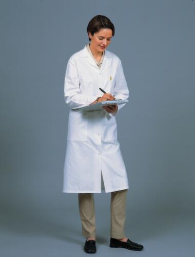 Damen-Arbeitsmantel, weiß, Größe 44